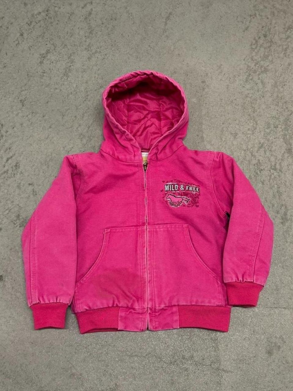 Wild & Free Hot Pink Kids' Hoodie Jacket